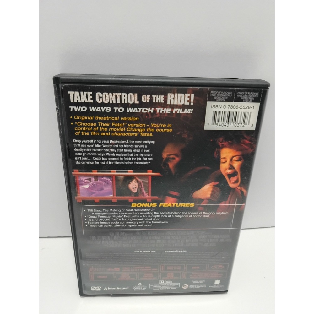 Final Destination 3 , 2 Disc Thrill Ride Edition,  DVD - Picture 2 of 2